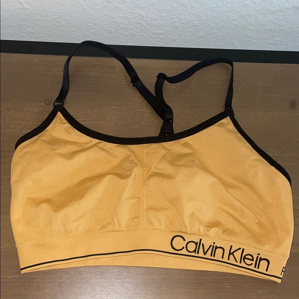 Calvin Klein Women's Mustard Bikini Top